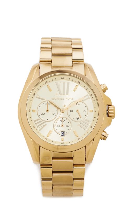 michael kors clear link and gold chronograph watch|Michael Kors waterproof watch.